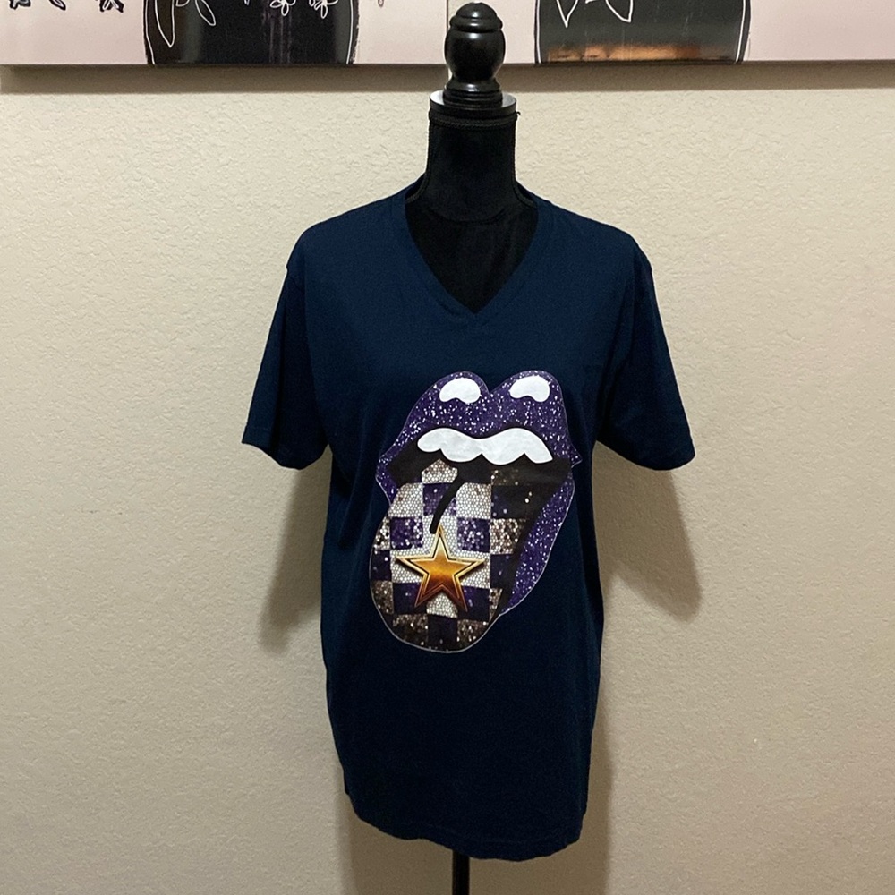 Rock Out V Neck Tee - Picture 1 of 2